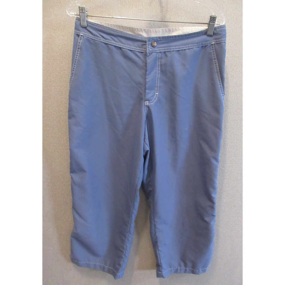 Prana Women's Capri Cropped Pants Blue Made in USA Size MD